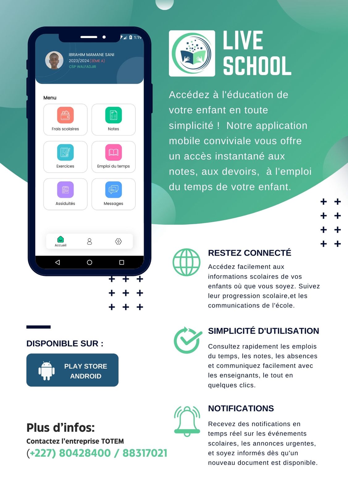 Flyer Live School pour parents